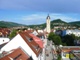 Blick von der Stadtmauer auf die Stadtkirche St. Michael